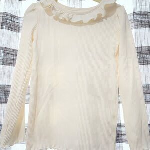 Garanimals Cream Ruffle Neck Blouse